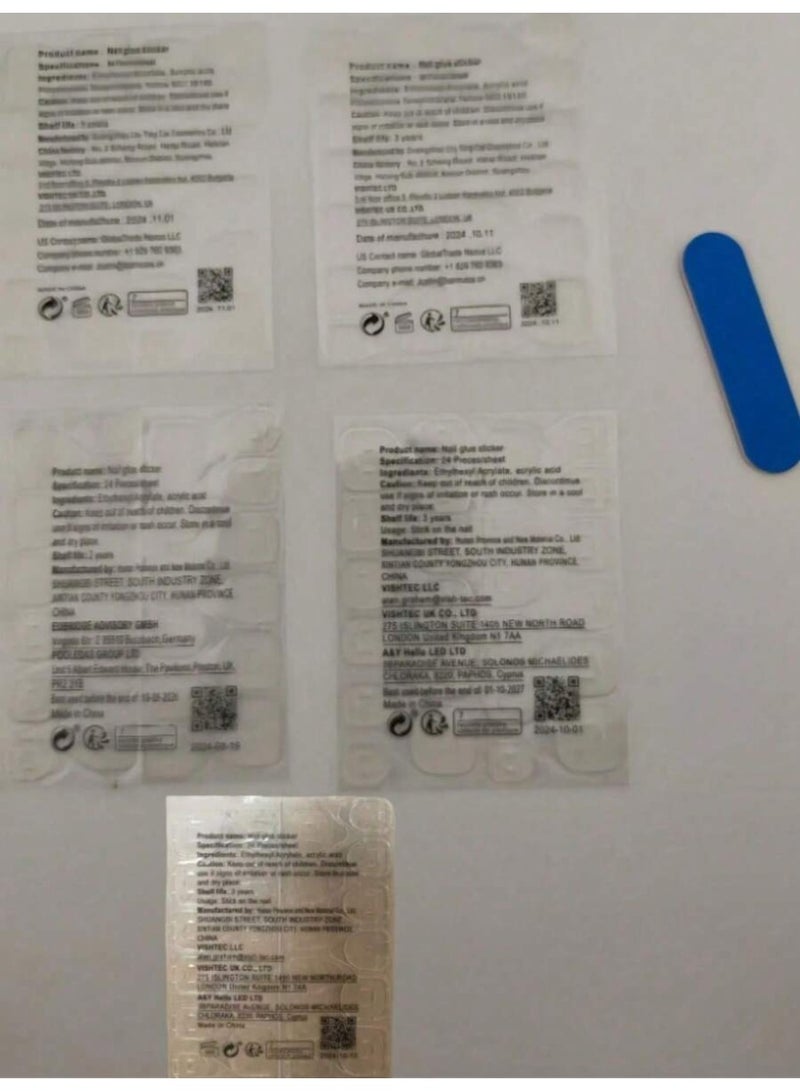 أظافر تركيب قصيرة بيضاوية لون عنابي 24 قطعة – أظافر لامعة للخريف والمناسبات مع إطلالة أنيقة - Image 5